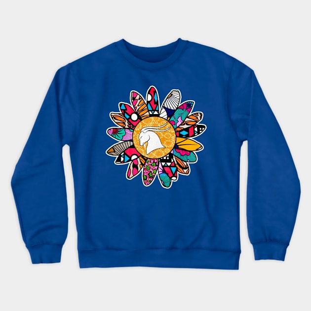 Capricorn  Retro Flower Crewneck Sweatshirt by artbyomega